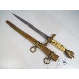 WW2 (World War Two) Era Nazi German Kriegsmarine Dagger By Eickhorn Solingen & Scabbard.