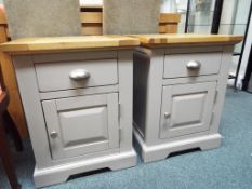 Oak Furniture Land - two bedside cabinets, 63cm (h) x 49cm (w) x 39.