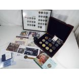 Numismatology - a framed collection of 29 'London 2012 Sports' 50 pence pieces (all different) and