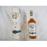 Bowmore Islay single malt Scotch whisky, aged 12 years, in tube with branded nosing glass, 70cl,