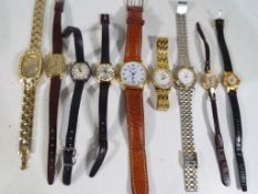 A quantity of lady's and gentleman's wristwatches to include a Oris anti - shock lady's wristwatch