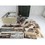 Deltiology - a collection of approximately 400 early period and later postcards and an empty early
