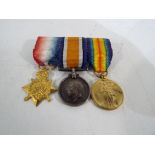 A set of World War One (WW1) trio miniature medals.