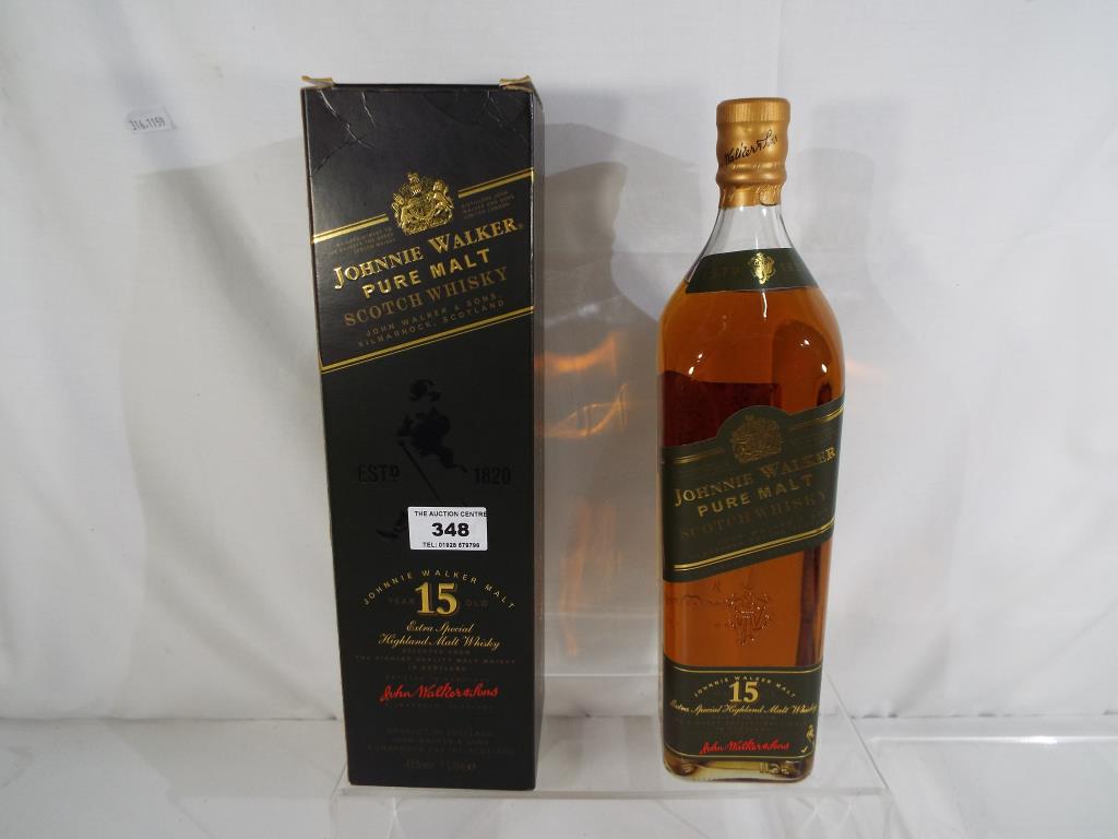 Johnnie Walker Green Label pure malt extra special Highland Scotch whisky aged 15 years, 1 litre,