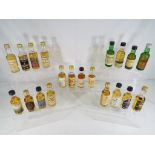 Scotch Whisky - Twenty miniature / taster bottles of Scotch whisky, all 5cl, 40% ABV or higher,