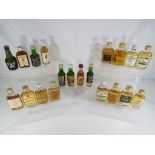 Scotch Whisky - Twenty miniature / taster bottles of whisky, 5cl, 40% ABV or higher,