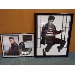 Elvis - A framed picture of Elvis approximately 50 cm x 40 cm (image size) and a limited edition