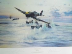 After Robert Taylor - a print by Robert Taylor entitled Typhoon Attack signed in pencil by the