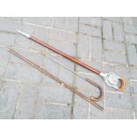An antique sword stick with a rapier style blade,