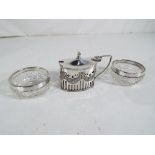 Three pieces of hallmarked silver to inc