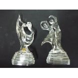 Royal Crystal Rock - two glass figurines