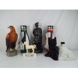 Breweriana - five ceramic whisky decanters (empty) to include Beswick Golden Eagle,