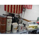 Breweriana - a quantity of whisky related collectables to include empty whisky tins,