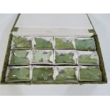 Twelve Chinese jade zodiac figures in fitted box.
