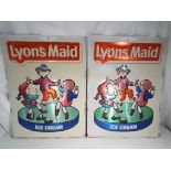 Advertising - two Lyons Maid Ice Cream advertising signs,