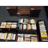 A Benkson solid state 8 track stereo with a large quantity of 8 track cassettes (5)
