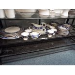 Wedgwood - 48 pieces of Wedgwood Blue Siam comprising plates, salad plates, serving dishes, cups,