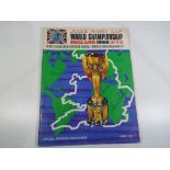 Jules Rimet Cup World Championship England 1966 programme signed in blue ball pen by Ray Wilson,