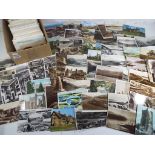 In excess of 500 early-mid period UK topographical postcards to include real photos, street scenes,