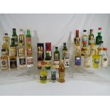 Twenty five miniature / taster bottles of Scotch whisky to include Spring Bank 21 year old,