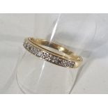 A lady's hallmarked 9 carat gold stone-set ring, approx 2.