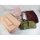 Four lady's handbags marked SW6, Burberry,