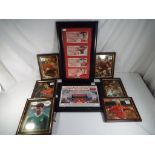 Football - a quantity of football legend framed prints (qty)