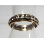 A lady's eternity ring stone set with diamonds, size O, approx weight 3.