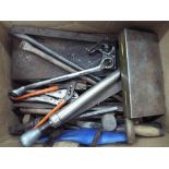 Lot to include box containing a quantity of hand tools and similar