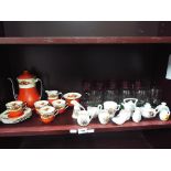 Lot to include a Wedgwood & Co four setting coffee set in the Richelieu pattern comprising coffee