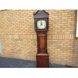 A rare early 19th century, 30 hour with alarm longcase clock, the case in oak and mahogany,