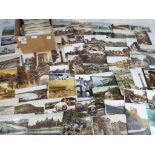In excess of 500 predominantly early period UK topographical postcards to include art types,