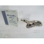 A hallmarked silver depiction of an Alligator, Birmingham assay,