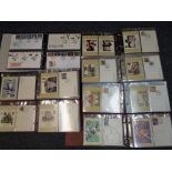 Philately - a binder containing a quantity of Commemorative first day covers and six binders