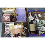 A mixed lot to include ceramics, glassware including Wedgwood, a vintage hair dryer,