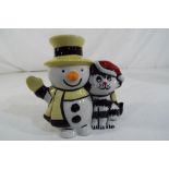 A Lorna Bailey snowman cat.