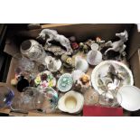 A good mixed lot of glassware and ceramics to include a Royal Doulton figurine entitled Childhood