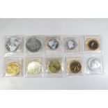 A collection of ten proof coins Est £35 - £45