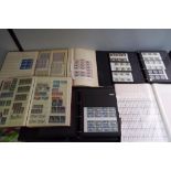 Philately - six albums comprising UK commemorative in blocks and sheets both mint and used,