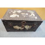 A merchant navy travel chest 39 cm (h) x 74 cm (w) x (48) d estimate £30_ £50