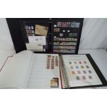 Philately - a good collection of UK stamps in three albums with a large catalogue value,