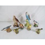 A lot to include two Beswick bird figurines to include #2309 Song Thrush impressed marks to the