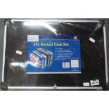 Unused retail stock - a TORQ three piece nested case set comprising three aluminium framed cases,