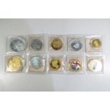 A collection of 10 proof coins Est £30 - £50