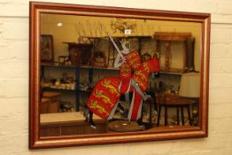 Richard The Lionheart decorated wall mirror