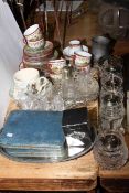 Continental tea set, pewter pint tankard, silver plated ware, glassware,