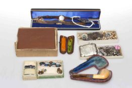 Assorted jewellery and collectables, watches,