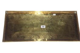 Arts and Craft Keswick rectangular brass plaque