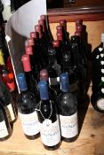 Four bottles of Casa Nueva, seven bottles of Bor Forras, seven bottles of Travicello Vino Rosso,