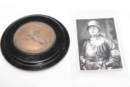 WWII Luftwaffe officers mess plaque and a photograph card (2)